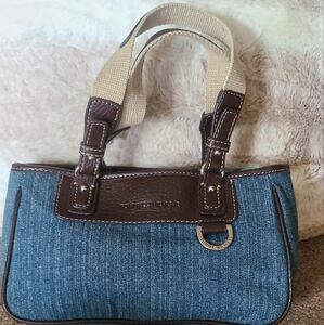 Tommy Hilfiger Small Denim and Brown Leather Women's Bag